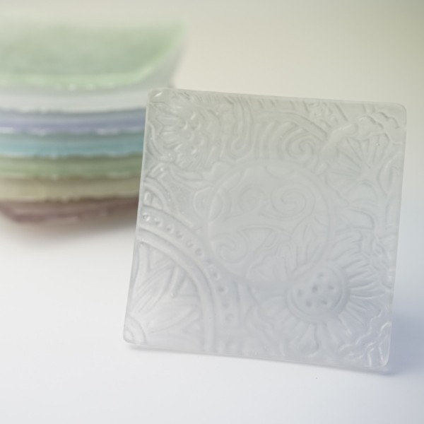 四角皿　Otani Yoshiko Glass