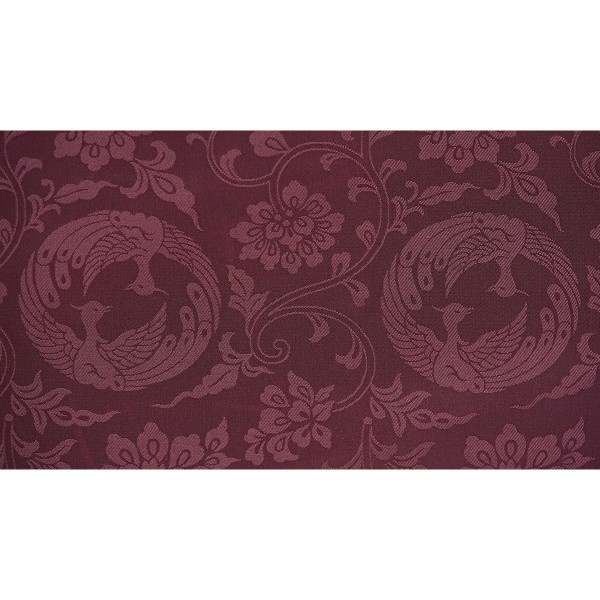冬用色衣　ポリエステル紋緞子　向鳳凰文様　古代紫色